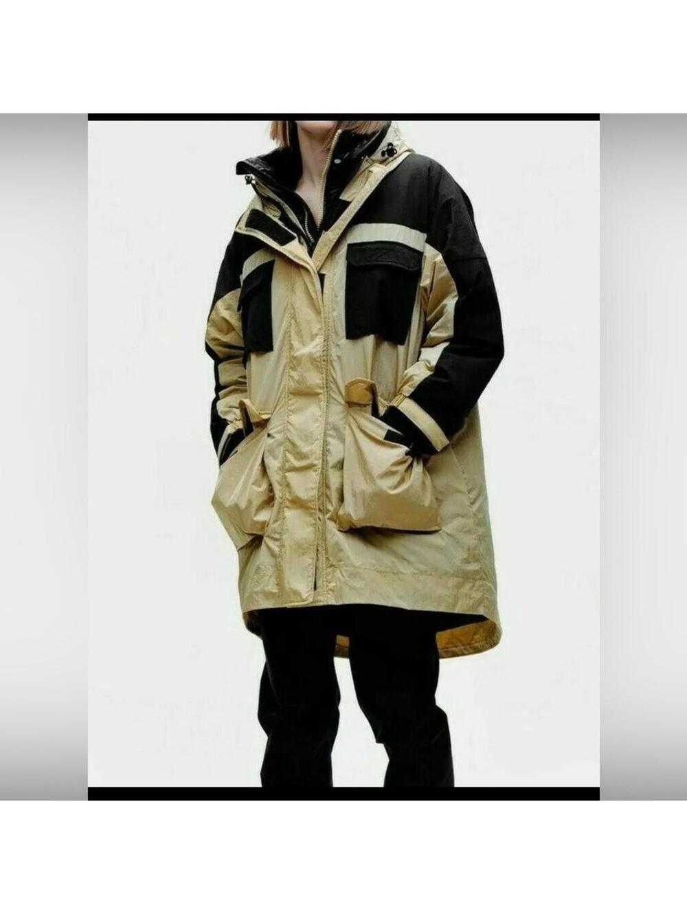 Zara Limited Edition Puffer Jacket Camel / Black - M - NWOT